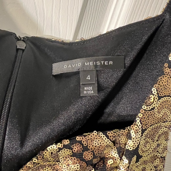 David Meister Sequin Cocktail Dress NWOT Size 4 - Picture 4 of 6